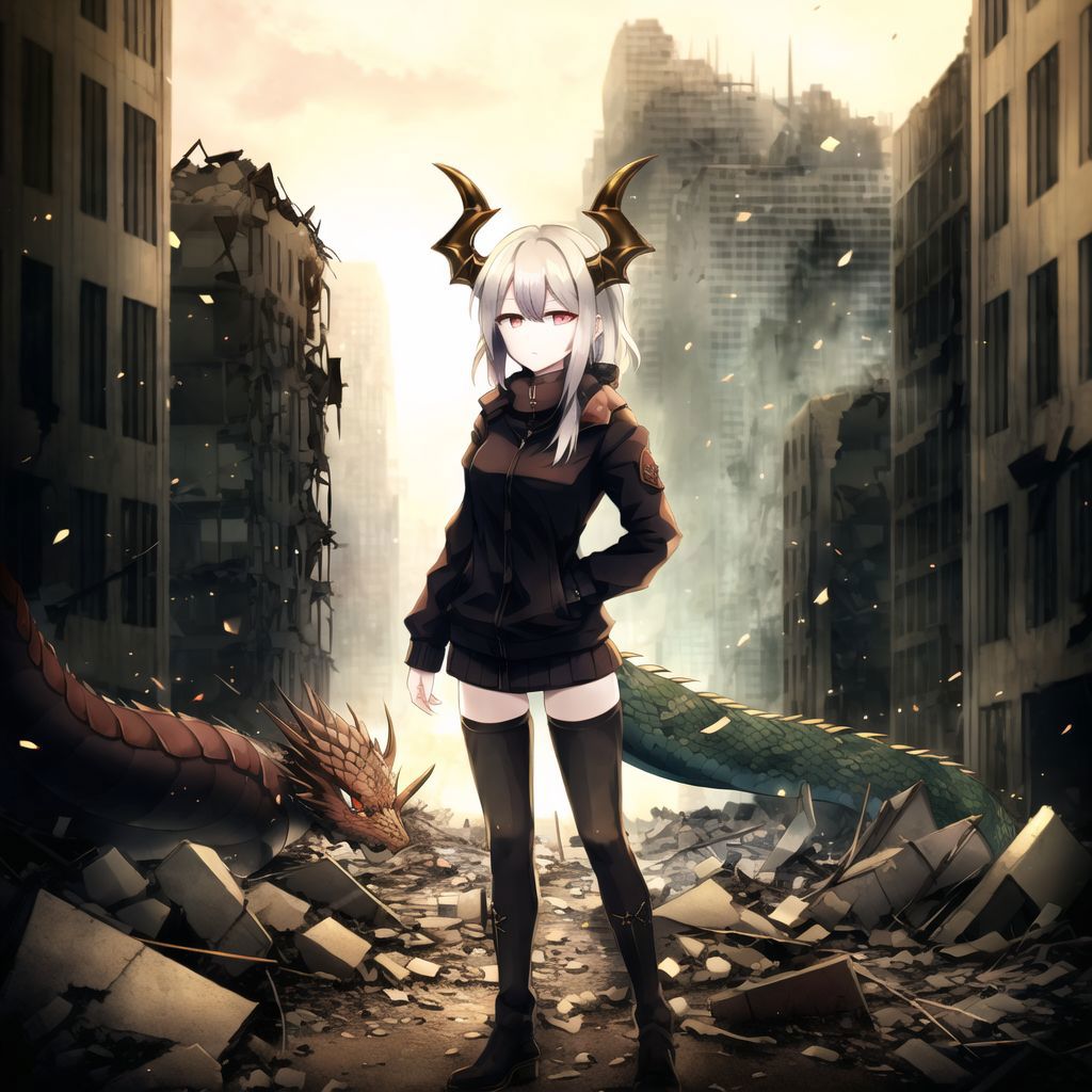 Anime Dragon Girl' Poster by Ben Krefta | Displate